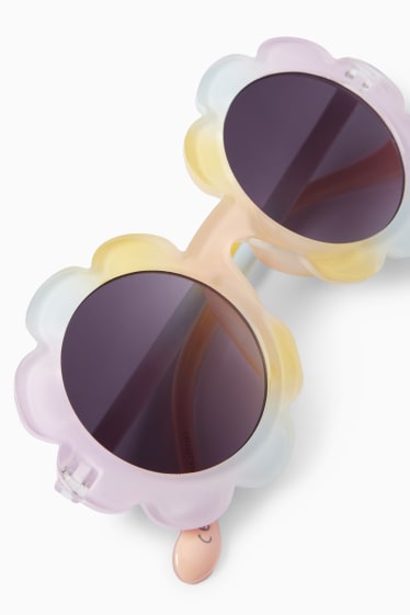 Children - Floral - sunglasses - purple