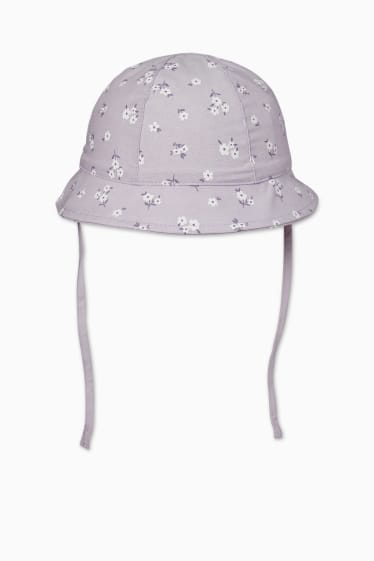 Bebés - Sombrero para bebé - de flores - violeta claro