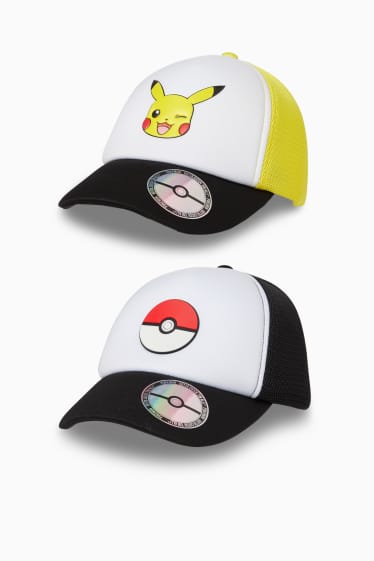 Kinderen - Set van 2 - Pokémon - baseballpet - geel