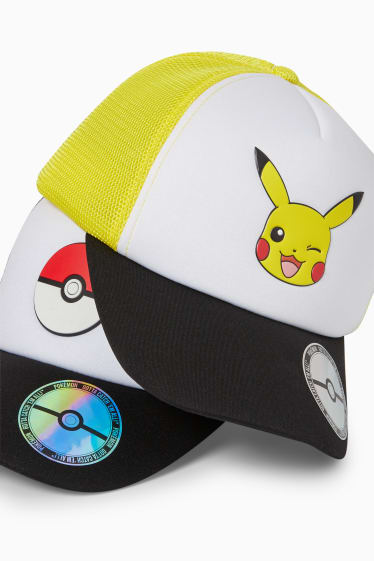 Enfants - Lot de 2 - Pokémon - casquette de baseball - jaune