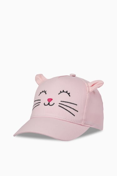 Niños - Gatito - gorra de béisbol - rosa