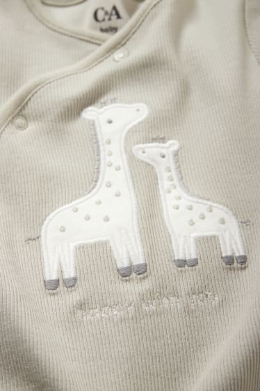 Bebés - Pack de 3 - animales silvestres - pijamas para bebé - gris