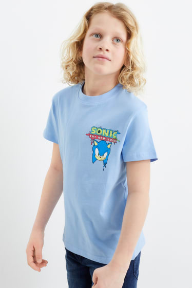 Enfants - Sonic - T-shirt - bleu clair