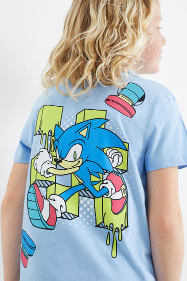 Kinder - Sonic - Kurzarmshirt - hellblau