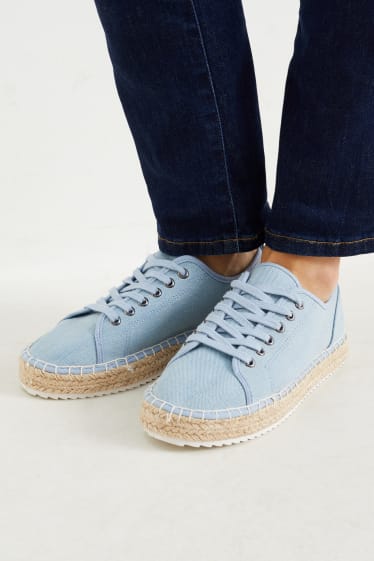 Mujer - Zapatillas deportivas estilo alpargatas - azul claro