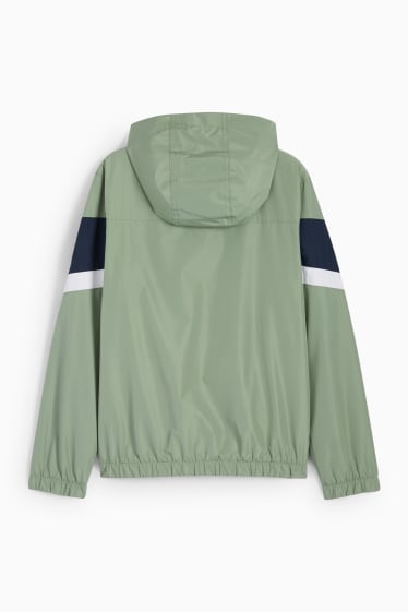 Children - Jacket with hood - lined - water-repellent - green