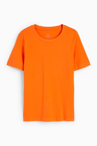 Kobiety - T-shirt basic - pomarańczowy