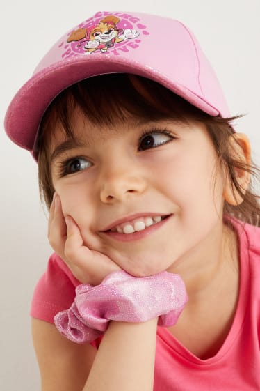 Children - PAW Patrol - set - baseball cap and scrunchie - 2 piece - pink
