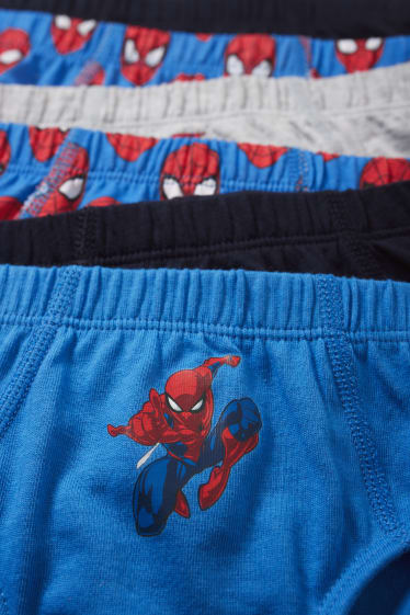Dzieci - Wielopak, 6 par - Spider-Man - slipy - niebieski
