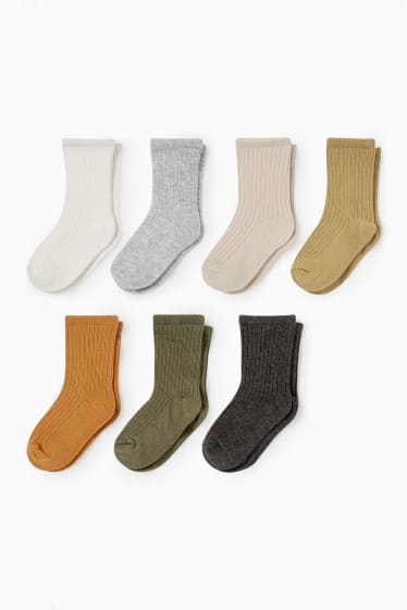 Bébés garçons - Lot de 7 paires - chaussettes bébé - vert foncé