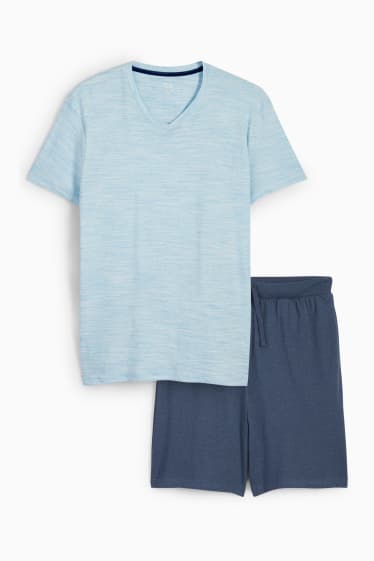 Men - Short pyjamas - light blue