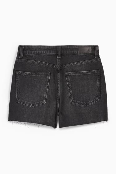 Teens & young adults - CLOCKHOUSE - denim shorts - high waist - denim-dark gray