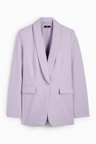 Women - Long blazer - regular fit - lined - light violet