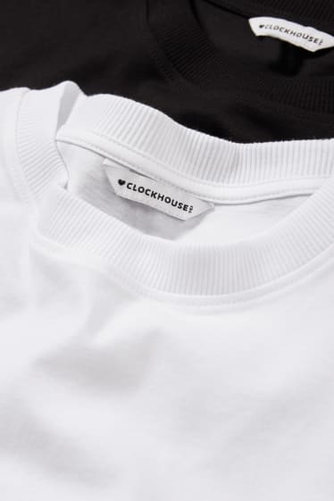 Ragazzi e giovani - CLOCKHOUSE - confezione da 2 - t-shirt - bianco / nero