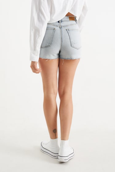 Donna - CLOCKHOUSE - shorts di jeans - vita alta - jeans azzurro