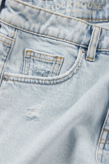 Dámské - CLOCKHOUSE - džínové šortky - high waist - džíny - světle modré