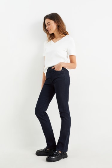 Femei - Premium Denim by C&A - straight jeans - talie medie - LYCRA® - denim-albastru închis