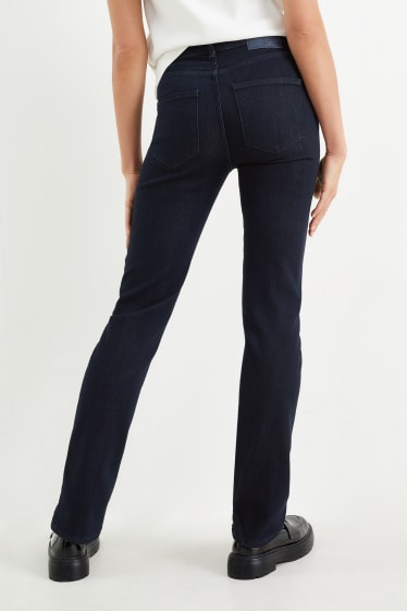 Dames - Premium Denim by C&A - straight jeans - mid waist - LYCRA® - jeansdonkerblauw