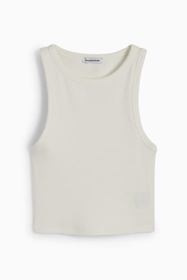 Mujer - Top crop - blanco roto