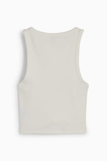 Mujer - Top crop - blanco roto