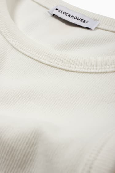 Mujer - Top crop - blanco roto