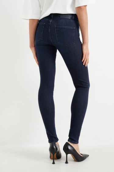 Dames - Premium Denim by C&A - skinny jeans - mid waist - LYCRA® - jeansdonkerblauw