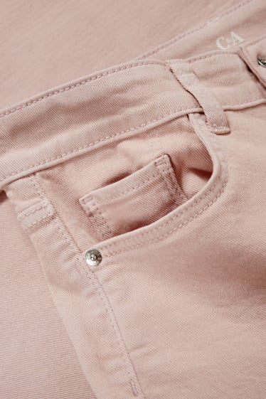 Donna - Slim jeans - vita alta - rosa