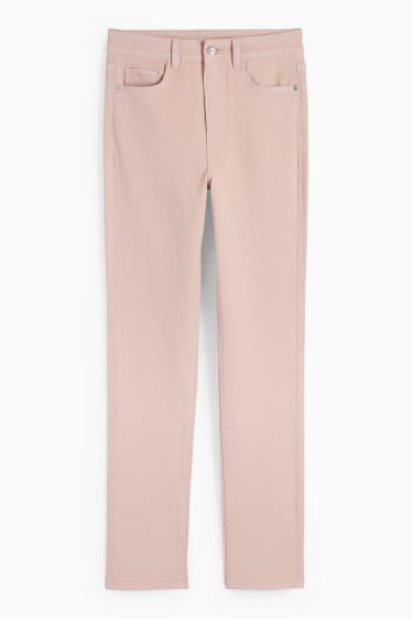 Donna - Slim jeans - vita alta - rosa