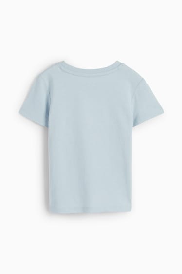Dětské - Hasičské vozidlo - tričko s krátkým rukávem - s lesklou aplikací - světle modrá