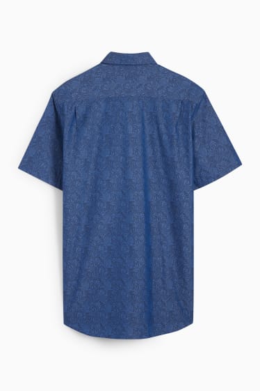 Mężczyźni - Koszula biznesowa - regular fit - kołnierzyk kent - dobrze się prasuje - ciemnoniebieski