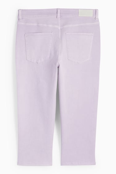 Femmes - Jean capri - mid waist - violet clair