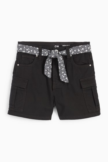 Kinder - Cargo-Shorts - schwarz