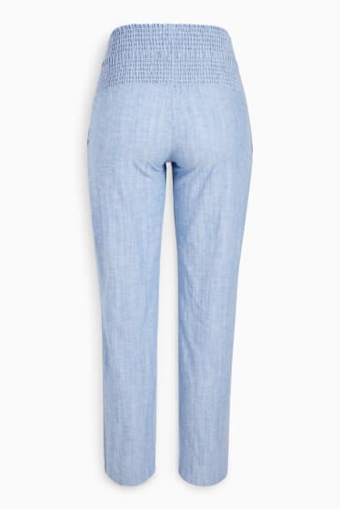 Women - Maternity trousers - palazzo - denim look - light blue