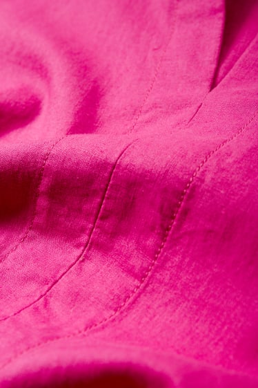 Femei - Tunică - amestec de in - roz