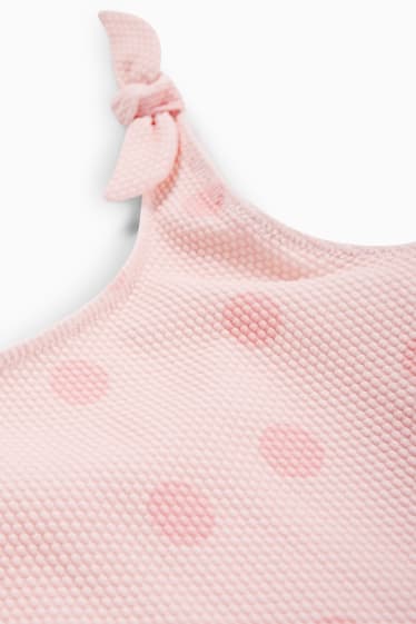 Miminka - Jednodílné dámské plavky - LYCRA® XTRA LIFE™ - puntíkované - růžová