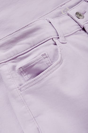 Kobiety - Jegging jeans - wysoki stan - jasnofioletowy