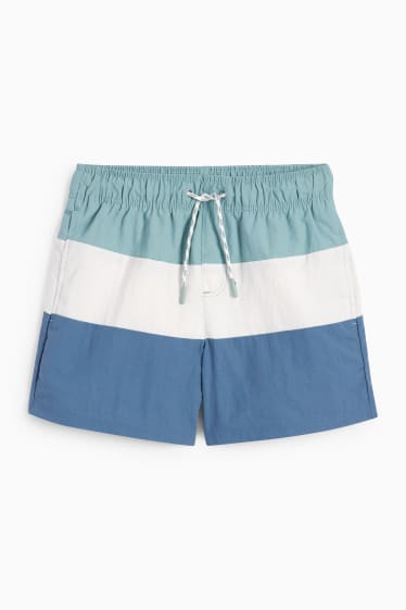 Children - Swim shorts - striped - blue