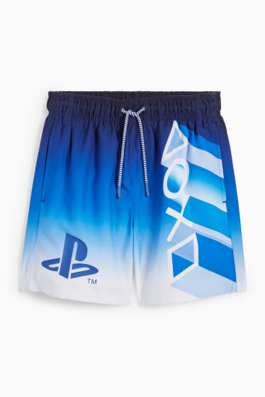 Dzieci - PlayStation - szorty kąpielowe - niebieski