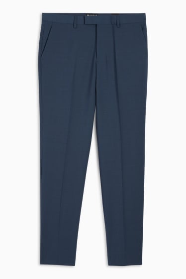 Bărbați - Pantaloni modulari - regular fit - Flex - stretch - amestec de lână - albastru închis