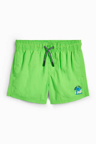 Dzieci - Surfer - szorty kąpielowe - zielony neonowy