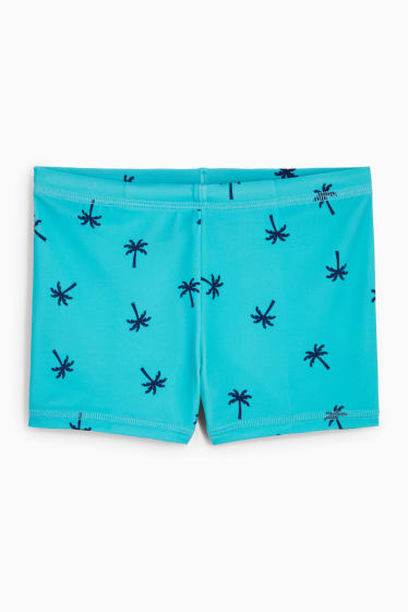 Children - Palm - swim shorts - LYCRA® XTRA LIFE™ - turquoise