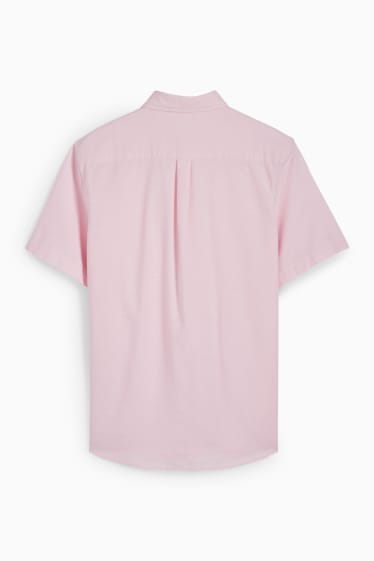Men - Oxford shirt - regular fit - button-down collar - rose