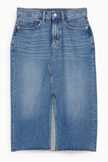 Women - Denim skirt - blue denim