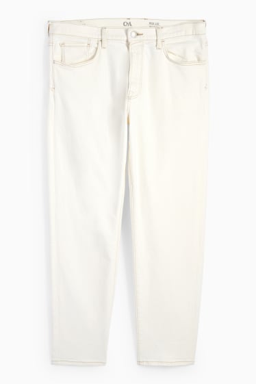 Pánské - Regular jeans - LYCRA® - krémově bílá