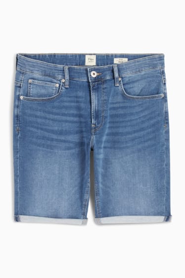 Pánské - Džínové šortky - jog denim - LYCRA® - džíny - modré