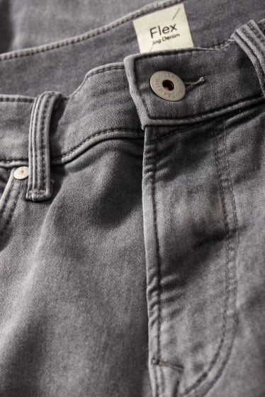 Pánské - Džínové šortky - Flex Jog Denim - LYCRA® - džíny - šedé