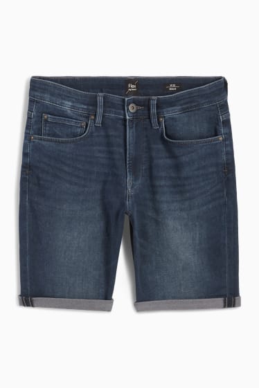 Men - Denim shorts - jog denim - LYCRA® - denim-dark blue