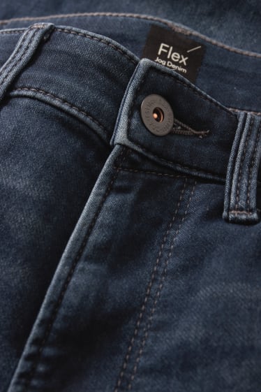 Pánské - Džínové šortky - jog denim - LYCRA® - džíny - tmavomodré