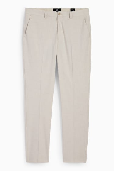 Hommes - Pantalon de costume - slim fit - Flex - stretch - beige clair