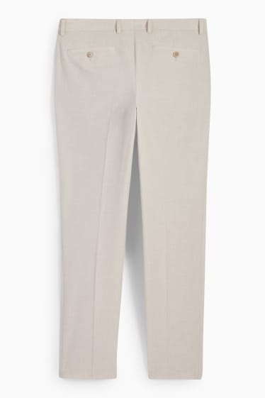 Hommes - Pantalon de costume - slim fit - Flex - stretch - beige clair